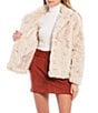 Color:Cream - Image 2 - Cozy Faux Fur Notched Collar Jacket