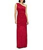 JS Collections Briella Column Gown, Color:Red - Image 1