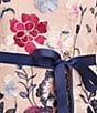 Color:Rose Gold - Image 5 - Floral Embroidered Mesh Halter Neckline Sleeveless Midi Dress