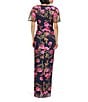 JS Collections Kristine Embroidered Mesh Floral Boat Neck Column Gown, Color:Navy Multi - Image 2