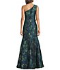 Js Collections Nocturne Bloom Metallic Jacquard One-Shoulder Mermaid Gown - Image 2