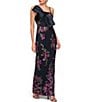 JS Collections Piper Bow Embroidered Floor Length Column Gown With Bow - Image 3