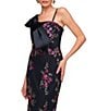 JS Collections Piper Bow Embroidered Floor Length Column Gown With Bow - Image 5