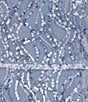 Color:Baby Blue - Image 4 - Sequin Embroidered Mesh V-Neck Sleeveless Knee Length A-Line Dress