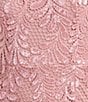 Color:Blush - Image 4 - Sequin Lace Round Neckline Sleeveless Sheath Dress