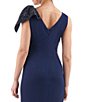 Color:Navy - Image 5 - Stretch Sequin Sleeveless Round Neck Mermaid Gown