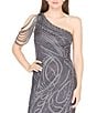 JS Collections Sunny Soutache Cocktail Dress, Color:Charcoal - Image 4