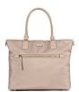 Color:Truffle - Image 1 - Eco Leather Zip Top Tote Bag