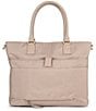 Color:Truffle - Image 3 - Eco Leather Zip Top Tote Bag