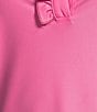Color:Peony Pink - Image 4 - Austin Knit Collared V-Neck Short Sleeve Ruffled Trim Polo Shirt