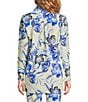 Jude Connally Coordinating Hadley Blooming Botanics Print Jude Cloth Knit Point Collar Long Split Roll Cuff Sleeve Tunic, Color:Blooming Botanics Butter - Image 2