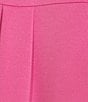 Color:Peony Pink - Image 3 - Ella Ponte Knit Stretch Round Neck Short Sleeve Shift Dress