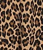 Jude Connally Emerson Large Leopard Print Jude Cloth Knit Point Collar Puffed Sleeve Shift Dress, Color:Large Leopard Brown Camel - Image 3