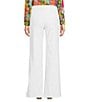Color:White - Image 2 - Felicia Cotton Stretch Sateen Wide-Leg Pull-On Pants