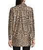 Jude Connally Hadley Gilded Cheetah Print Jude Cloth Knit Point Collar Long Split Roll Cuff Sleeve Coordinating Tunic, Color:Cheetah Gold - Image 2