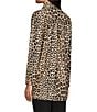 Jude Connally Hadley Gilded Cheetah Print Jude Cloth Knit Point Collar Long Split Roll Cuff Sleeve Coordinating Tunic, Color:Cheetah Gold - Image 4