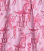 Color:Pagoda Pinstripe Peony - Image 6 - Hadley Pagoda Pinstripe Peony Print Jude Cloth Knit Point Collar Long Split Roll Cuff Sleeve Tunic