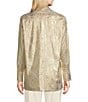 Jude Connally Kimber Gold Foil Medallion Print Point Collar Long Sleeve Button Front Shirt, Color:Gold Foil Medallion - Image 2