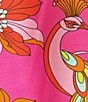 Color:Twilight Peacock Spring Pink - Image 3 - Knit Ella Short Sleeve Crew Neck T-Shirt Dress