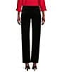Jude Connally Martina Stretch Velvet Wide Leg Split Front Hem Pull-On Pants, Color:Black - Image 2