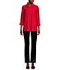Jude Connally Martina Stretch Velvet Wide Leg Split Front Hem Pull-On Pants, Color:Black - Image 4