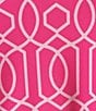 Color:Garden Gate Spring Pink/White - Image 3 - Maryanne Sport Knit Garden Gate Print Contrast Drop Waist Flounce Hem Dress