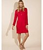 Jude Connally Midge Ponte Button Front Point Collar Long Sleeve Dress, Color:Red Gold - Image 5
