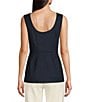 Jude Connally Millie Jude Denim Scoop Neck Sleeveless Gathered Empire Waist Top, Color:Navy - Image 2