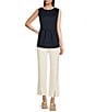 Jude Connally Millie Jude Denim Scoop Neck Sleeveless Gathered Empire Waist Top, Color:Navy - Image 3
