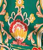 Jude Connally Mirabella Stretch Poplin Tapestry Floral Print Split V-Neck Flutter Maxi Sleeve, Color:Tapestry Floral Jade - Image 3