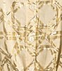 Jude Connally Mirabella Woven Bamboo Rattan Print Split V-Neck Short Flutter Sleeve A-Line Belted Maxi Dress, Color:Bamboo Rattan Sand Gold - Image 3