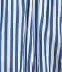 Jude Connally Pippa Stripe Print Point Collar Short Sleeve Midi Dress, Color:Cotton Stripe Blue - Image 3