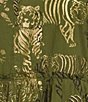 Jude Connally Shirley Tiger Safari Metallic Cotton Voile V-Neck Short Flutter Tiered Swing Dress, Color:Tiger Safari Loden Gold - Image 3