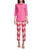 Jude Connally Sylvia Knit Jude Cloth Point Collar Long Sleeve Button Front Top, Color:Pink - Image 3