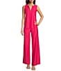 Color:Hibiscus - Image 3 - Trixie Jude Cloth Knit Solid Wide-Leg Pull-On Coordinating Pant
