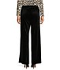 Color:Black - Image 2 - Trixie Stretch Velvet Straight Wide Leg Pull-On Pants