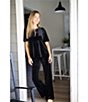 Color:Black - Image 5 - Trixie Stretch Velvet Straight Wide Leg Pull-On Pants