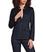 Jude Connally Wallis Stand Collar Bracelet Sleeve One Button-Front Denim Jacket - Image 2