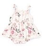 Color:Assorted - Image 2 - Baby Girls Newborn-9 Months Sleeveless Floral-Printed Muslin Skirted Bodysuit