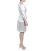 Julia Jordan 3/4 Sleeve Ruffle Front Short Dress, Color:Champagne - Image 3