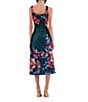 Julia Jordan Floral Print Mikado Midi Gown, Color:Green Multi - Image 2
