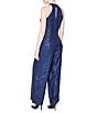 Julia Jordan Halter Sequin Jumpsuit, Color:Navy - Image 2