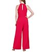 Julia Jordan Halter Twist Neck Sleeveless Pocketed Jumpsuit, Color:Dragon Fruit - Image 2