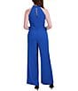 Julia Jordan Halter Twist Neck Sleeveless Pocketed Jumpsuit, Color:Blue - Image 2