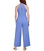 Julia Jordan Halter Twist Neck Sleeveless Pocketed Jumpsuit, Color:Blue Bell - Image 2