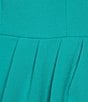 Color:Aqua Fresh - Image 3 - Knot Halter Neck Sleeveless Faux Wrap Tulip Hem Midi Dress