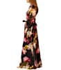 Julia Jordan Long Sleeve Floral Organza Gown - Image 3