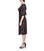 Julia Jordan Printed Square Neck A-Line Midi Dress, Color:Black Multi - Image 3