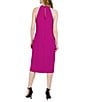 Julia Jordan Twist Halter Neck Sleeveless Stretch Crepe Sheath Dress, Color:Cassis - Image 2