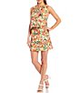 Color:Bora Bora - Image 3 - High Rise Dixie Floral Print Coordinating Mini Skirt